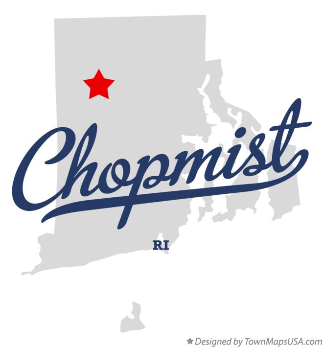 Map of Chopmist Rhode Island RI