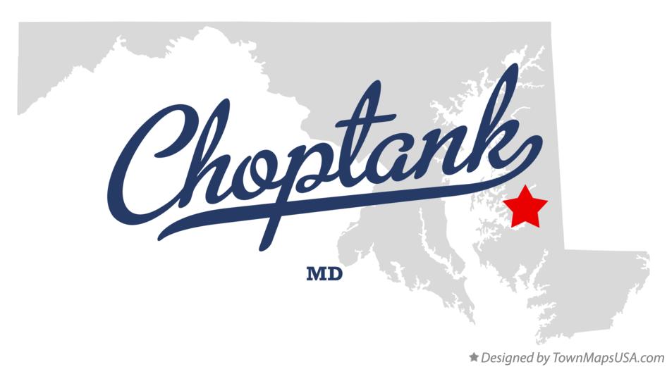Map of Choptank Maryland MD