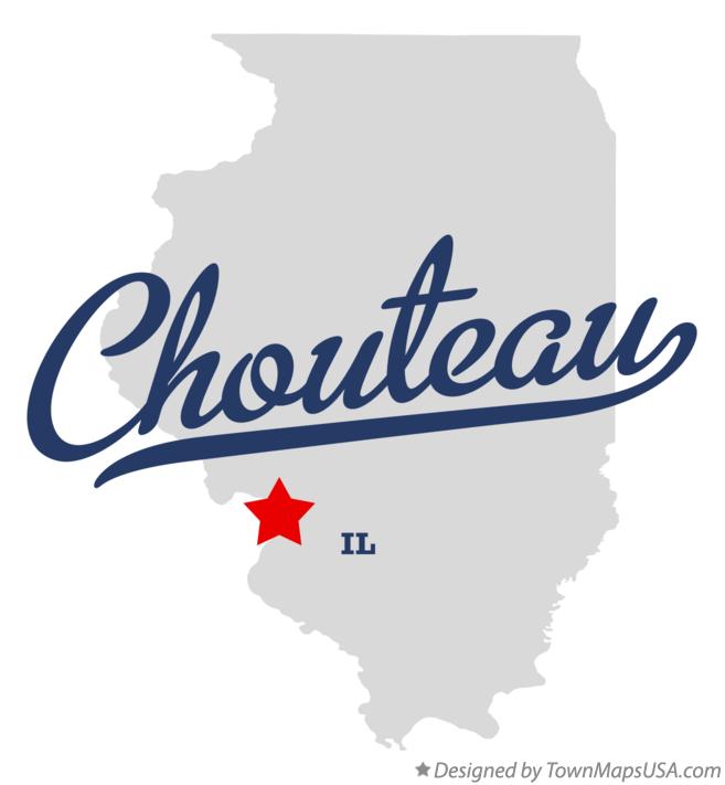 Map of Chouteau Illinois IL