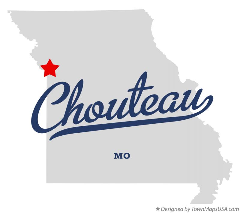 Map of Chouteau Missouri MO