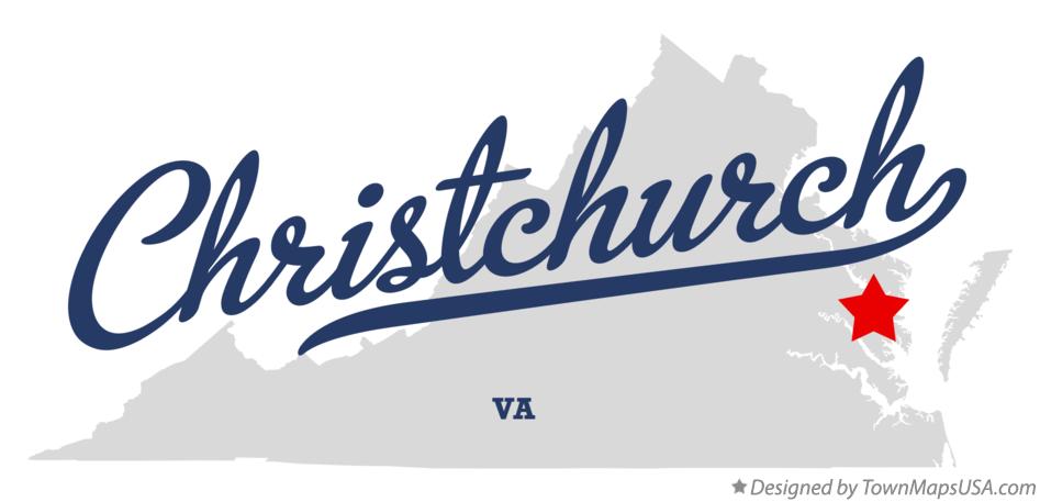 Map of Christchurch Virginia VA