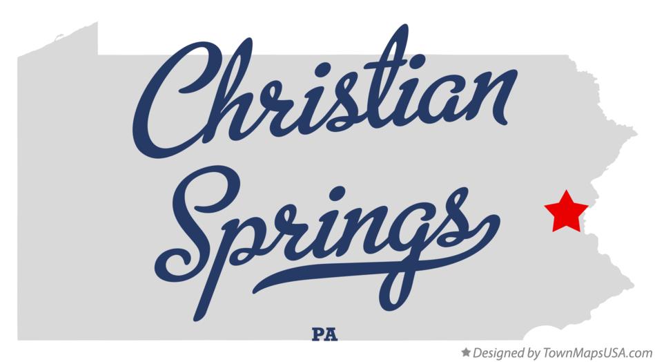 Map of Christian Springs Pennsylvania PA
