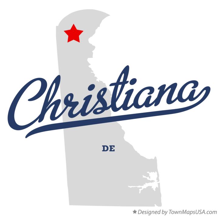 Map of Christiana Delaware DE