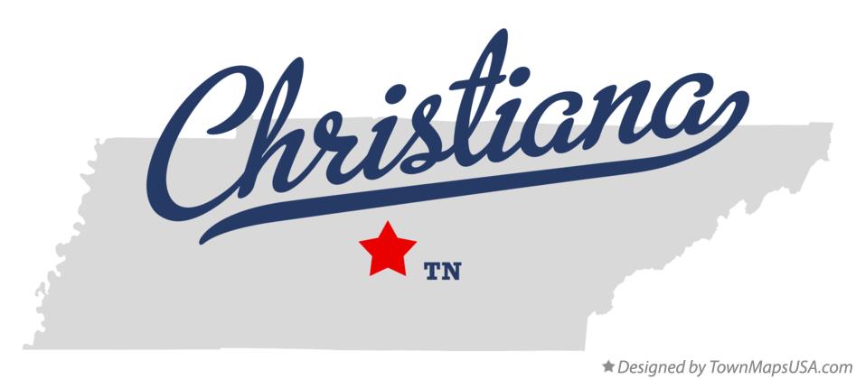 Map of Christiana Tennessee TN