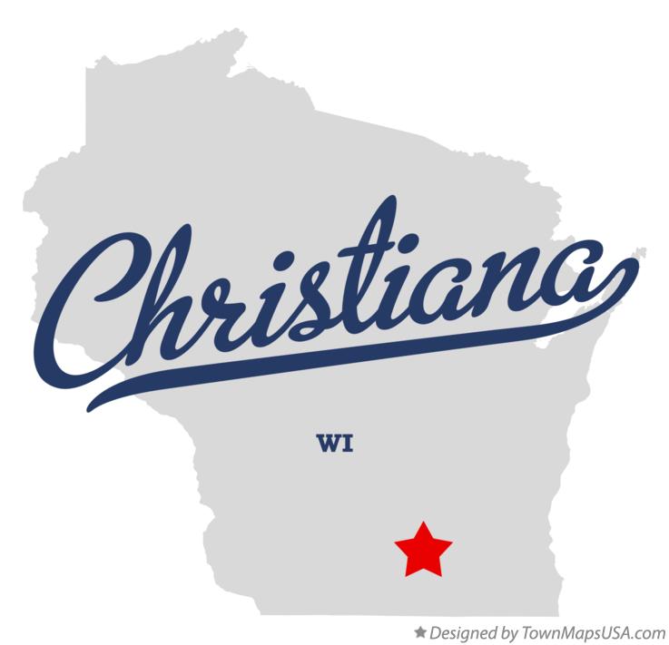 Map of Christiana Wisconsin WI