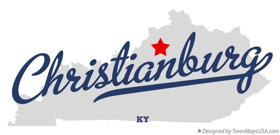 Map of Christianburg Kentucky KY