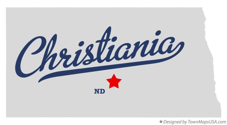 Map of Christiania North Dakota ND