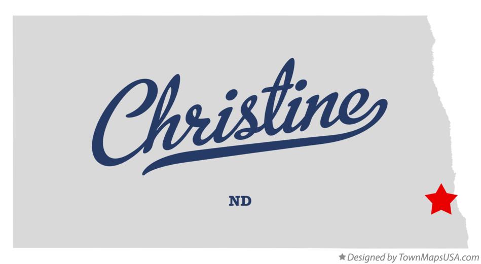 Map of Christine North Dakota ND