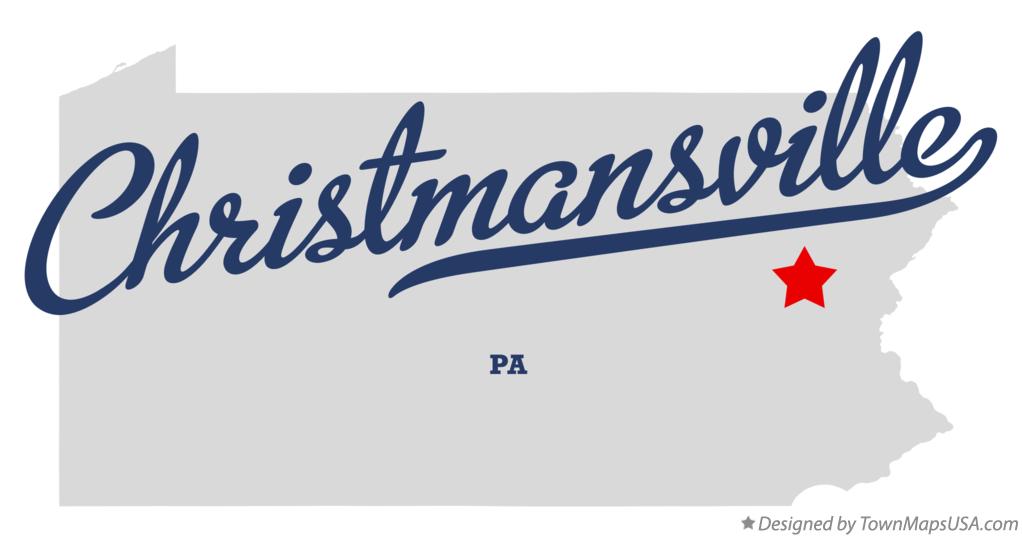 Map of Christmansville Pennsylvania PA