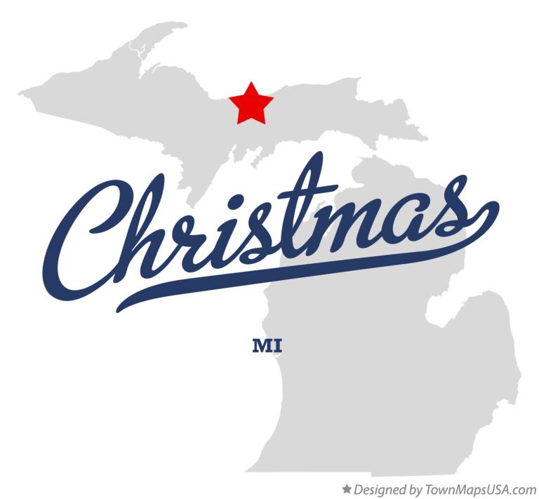 Map of Christmas Michigan MI