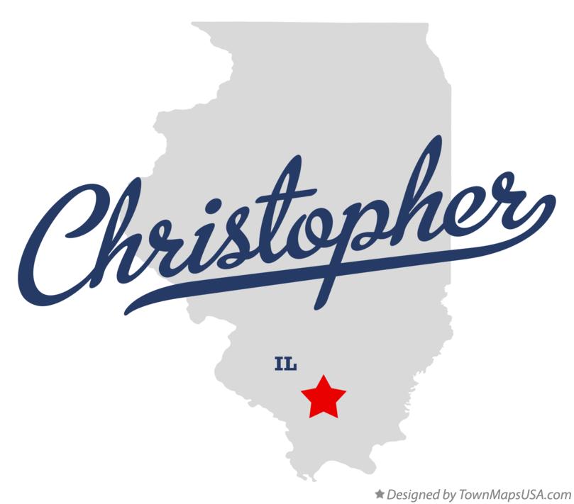 Map of Christopher Illinois IL