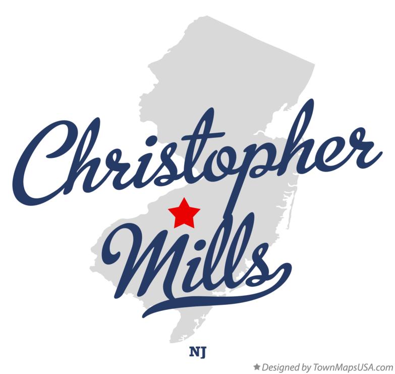 Map of Christopher Mills New Jersey NJ