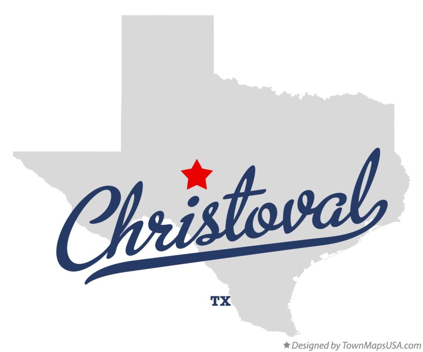 Map of Christoval Texas TX
