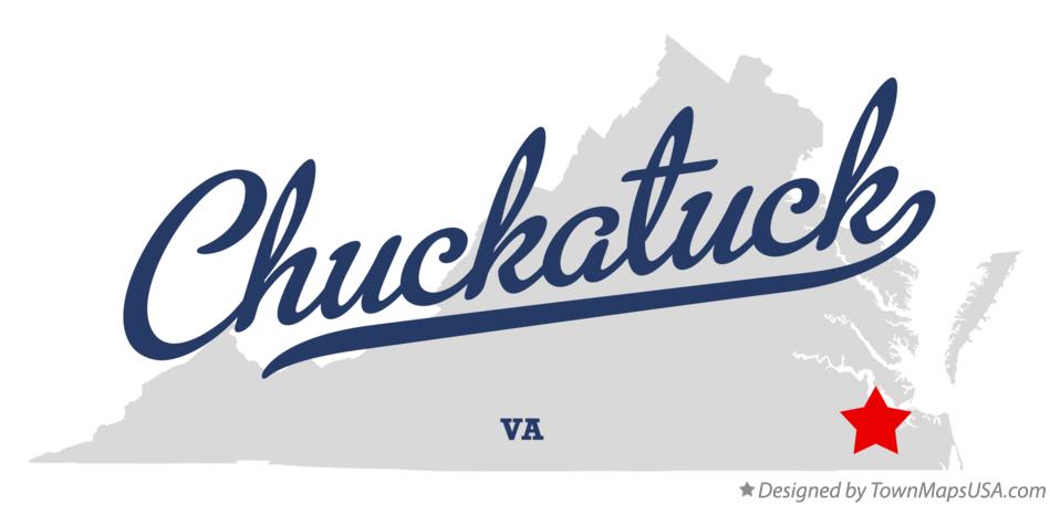 Map of Chuckatuck Virginia VA