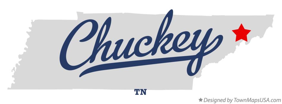 Map of Chuckey Tennessee TN