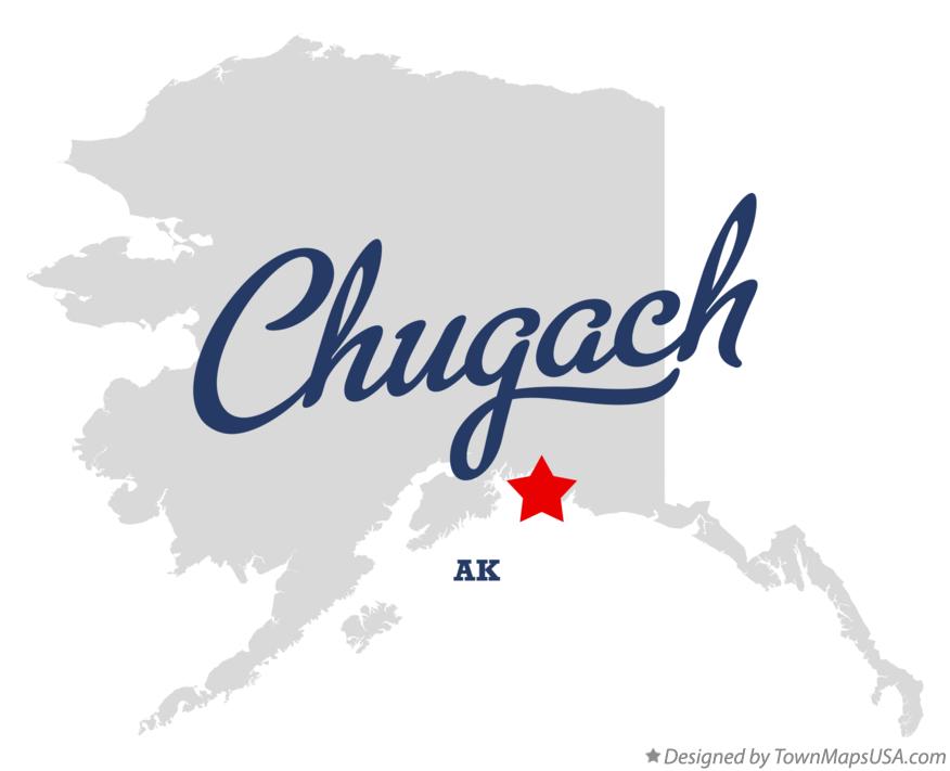 Map of Chugach Alaska AK