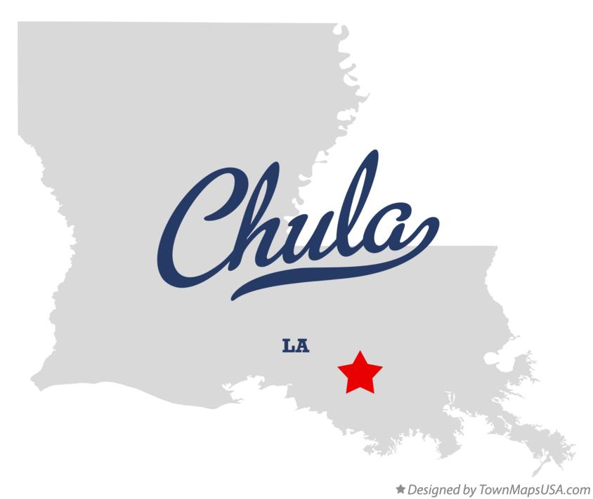Map of Chula Louisiana LA