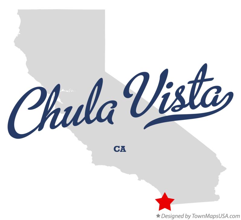 Map of Chula Vista California CA