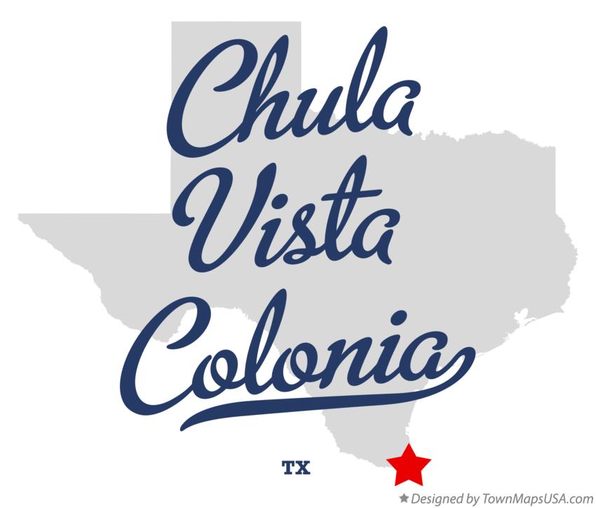 Map of Chula Vista Colonia Texas TX