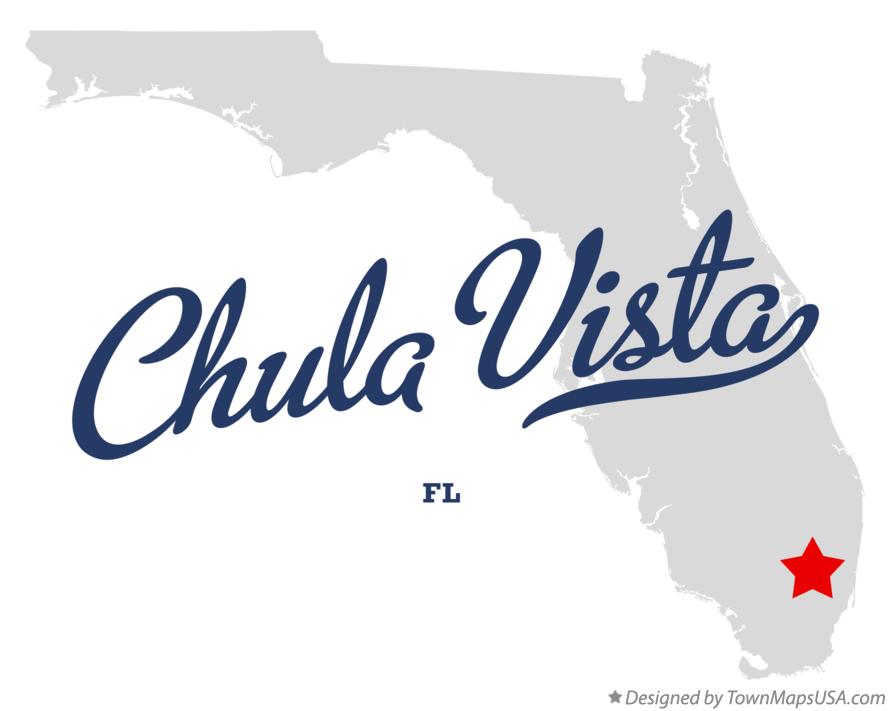 Map of Chula Vista Florida FL