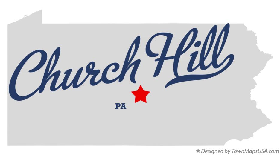 Map of Church Hill Pennsylvania PA