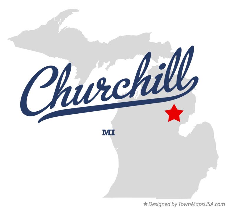 Map of Churchill Michigan MI