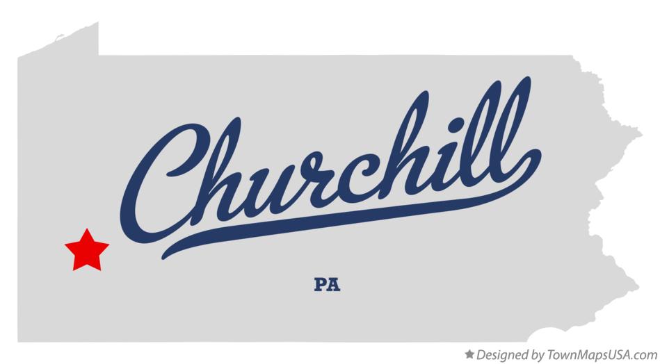 Map of Churchill Pennsylvania PA