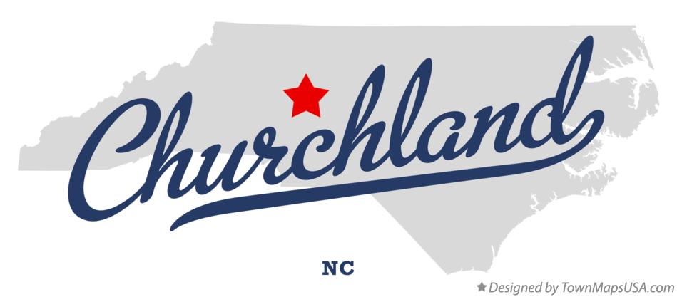 Map of Churchland North Carolina NC
