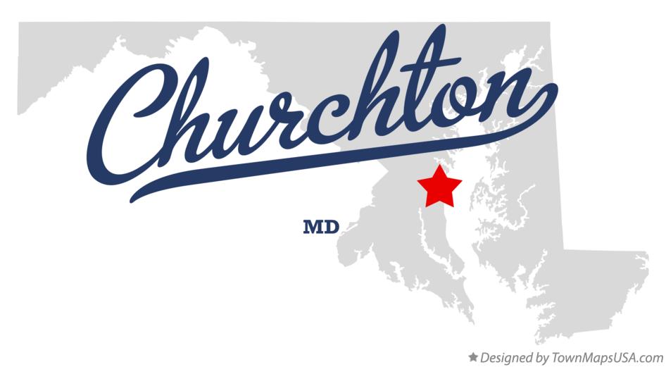 Map of Churchton Maryland MD