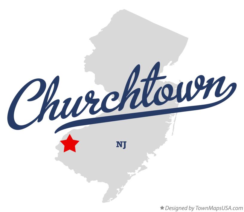 Map of Churchtown New Jersey NJ