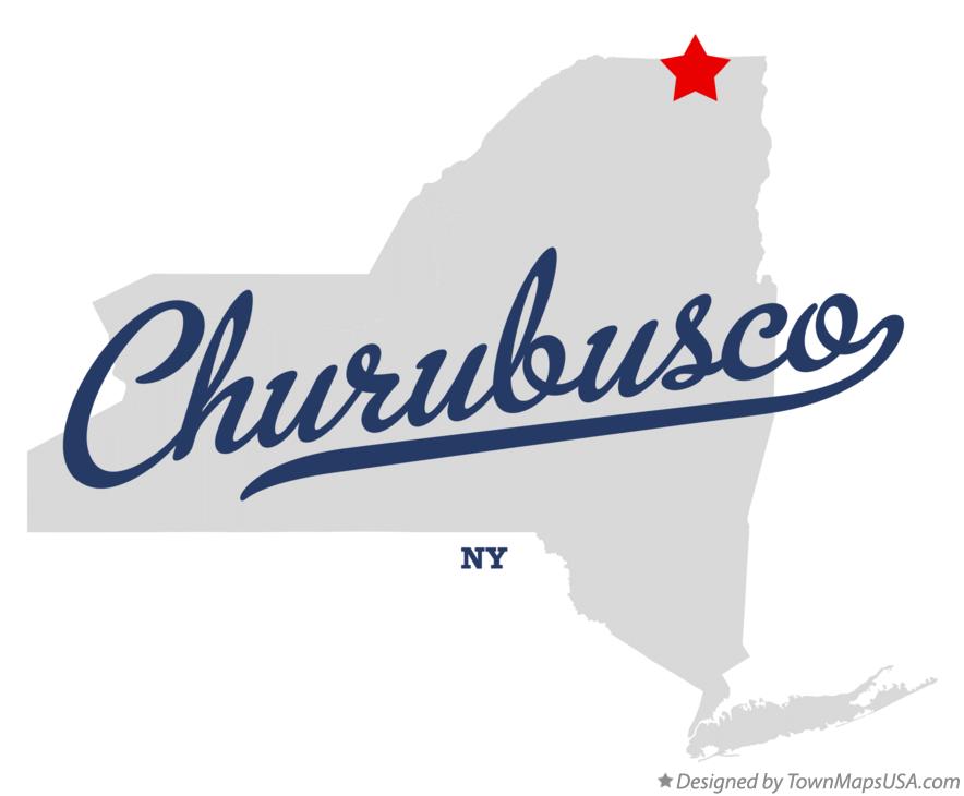Map of Churubusco New York NY