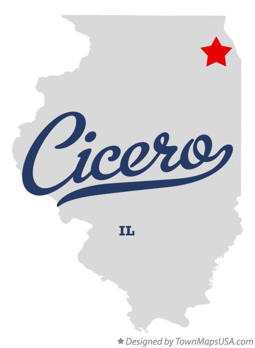Map of Cicero Illinois IL