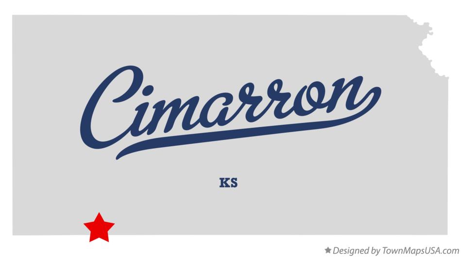 Map of Cimarron Kansas KS