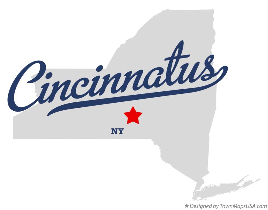 Map of Cincinnatus New York NY