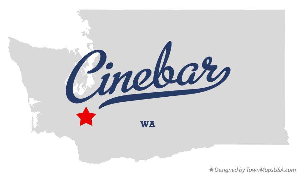 Map of Cinebar Washington WA