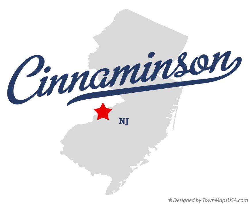 Map of Cinnaminson New Jersey NJ