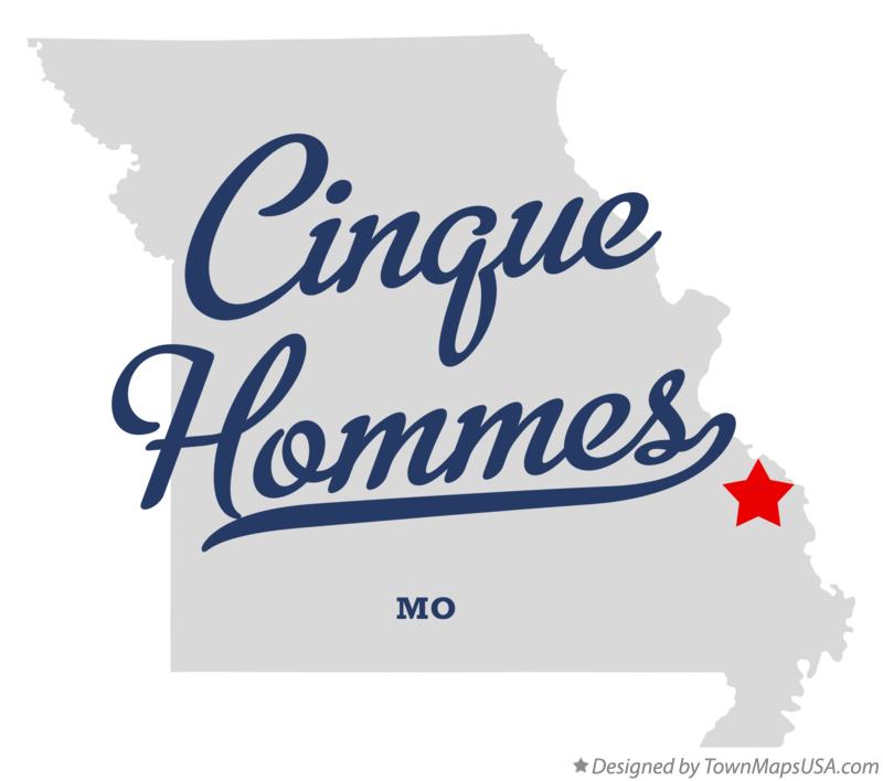 Map of Cinque Hommes Missouri MO