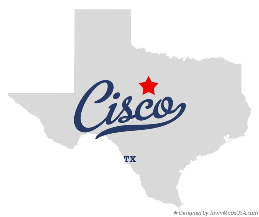 Map of Cisco Texas TX