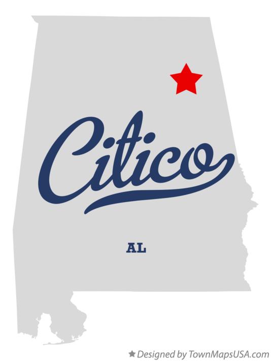 Map of Citico Alabama AL