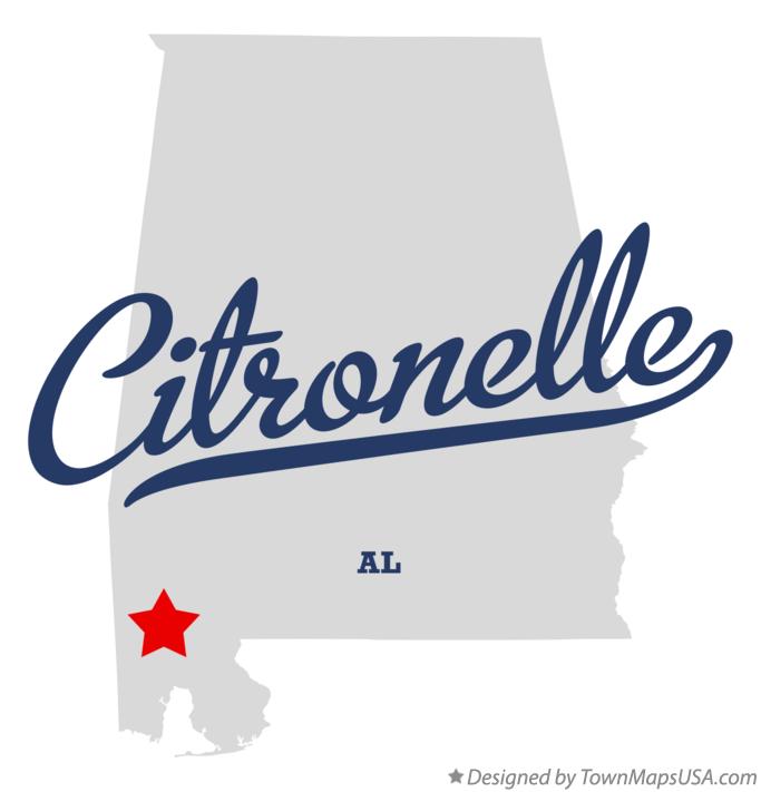 Map of Citronelle Alabama AL