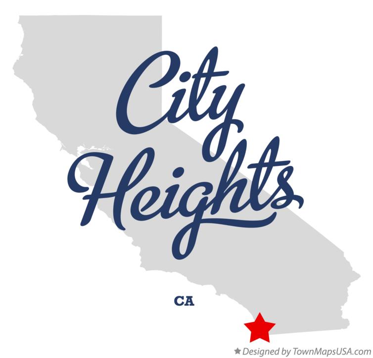 Map of City Heights California CA