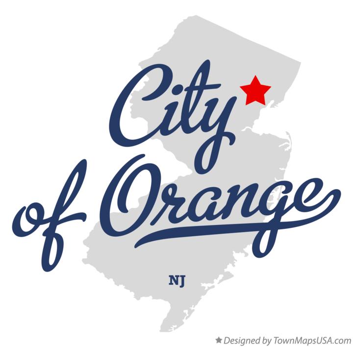 Map of City of Orange New Jersey NJ