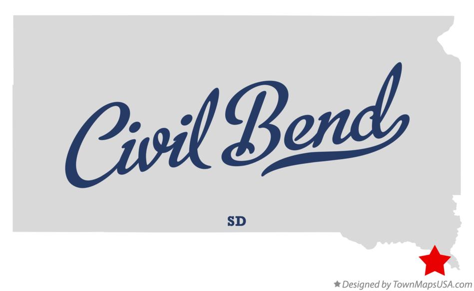 Map of Civil Bend South Dakota SD