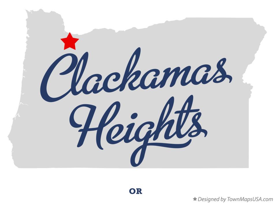 Map of Clackamas Heights Oregon OR
