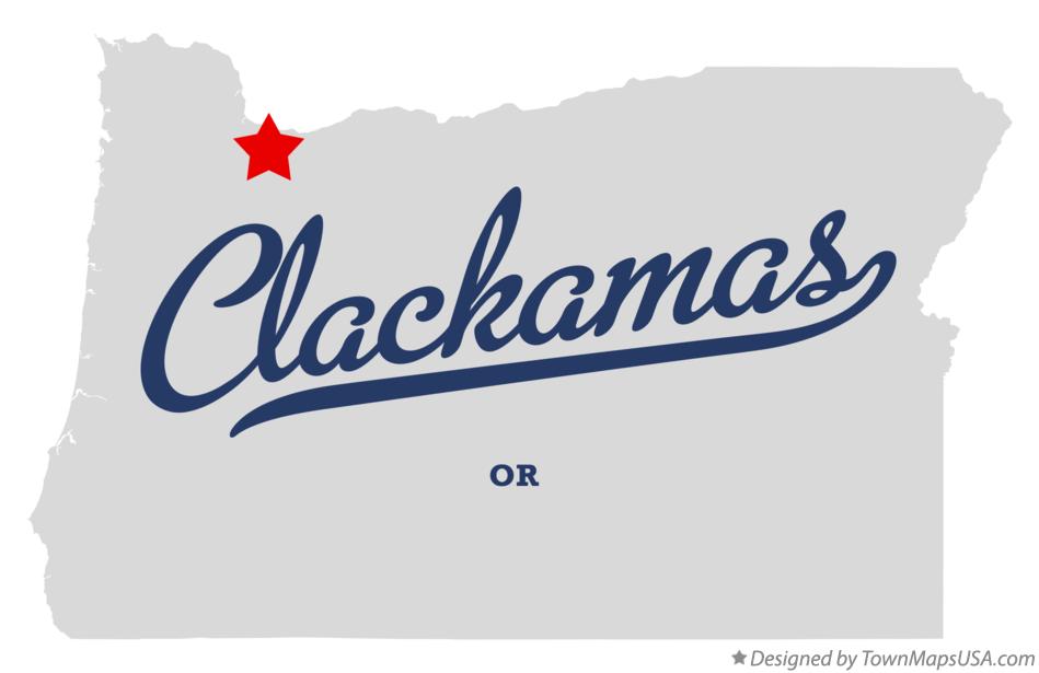 Map of Clackamas Oregon OR