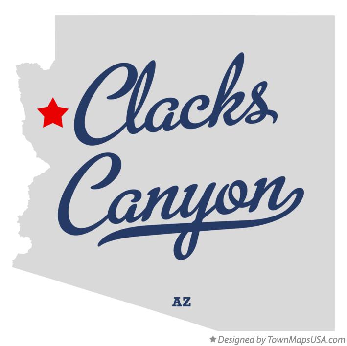 Map of Clacks Canyon Arizona AZ