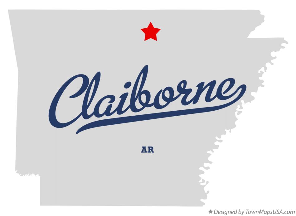Map of Claiborne Arkansas AR