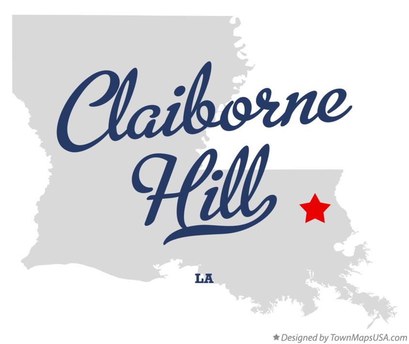 Map of Claiborne Hill Louisiana LA