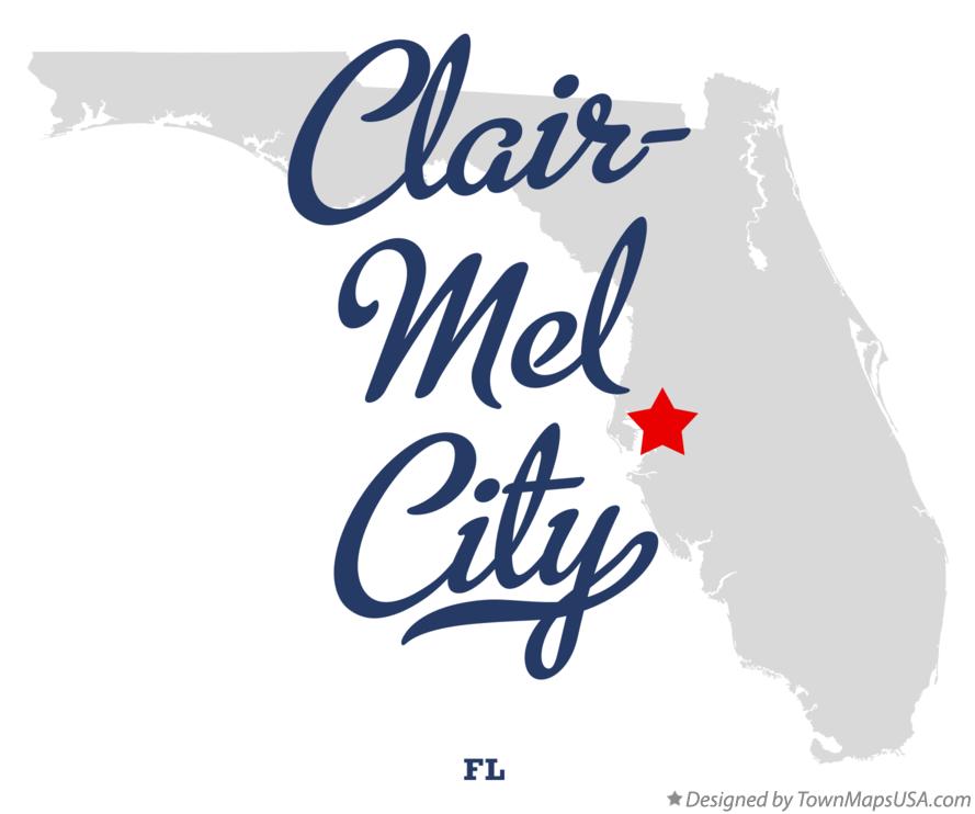 Map of Clair-Mel City Florida FL
