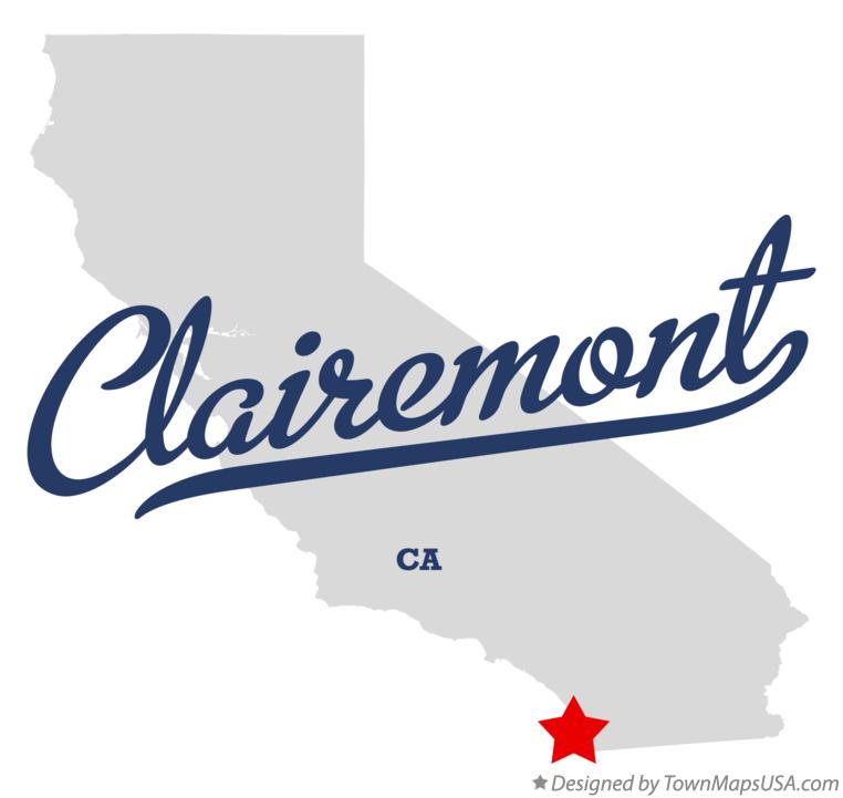 Map of Clairemont California CA